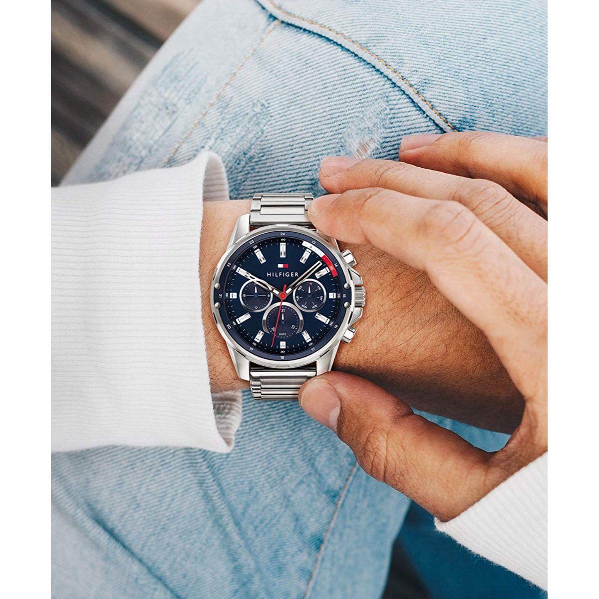 Tommy Hilfiger 1791788 Multifunction Mason Steel/Blue Men's Watch Tommy Hilfiger 1791788 Multifunction Mason Steel/Blue Men's Watch